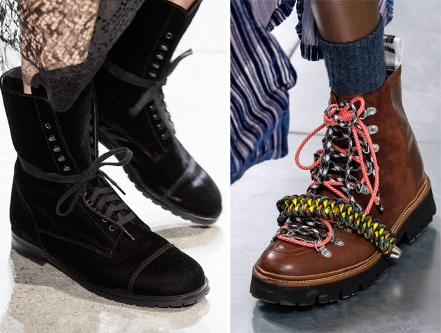 Hiking boots on the Jonathan Simkhai and House of Holland Fall 2018 runways
