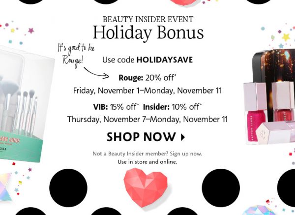 Sephora Holiday Bonus Event Discount Codes Dates