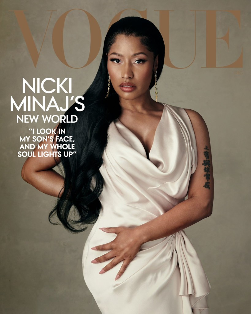 US Vogue December 2023 : Nicki Minaj by Norman Jean Roy